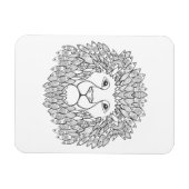 Inspirierter Löwenkopf Magnet (Horizontal)