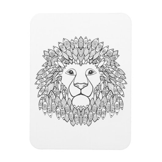 Inspirierter Löwenkopf Magnet (Vertikal)