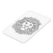 Inspirierter Löwenkopf Magnet (Linke Seite)