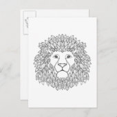 Inspirierter Löwenkopf Postkarte (Vorne/Hinten)