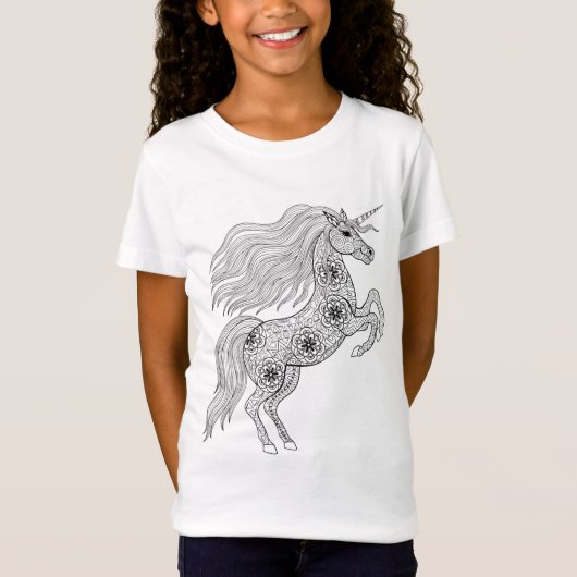 Inspirierter magischer Unicorn T-Shirt (Vorderseite)
