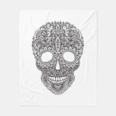 Inspirierter menschlicher Schädel Fleecedecke (Vorderseite)