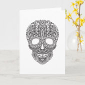 Inspirierter menschlicher Schädel Karte (Gelbe Blume)