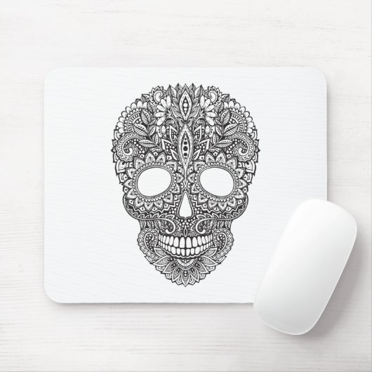 Inspirierter menschlicher Schädel Mousepad (Mit Mouse)