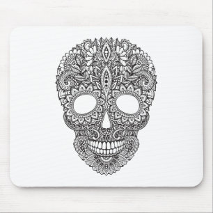 Inspirierter menschlicher Schädel Mousepad
