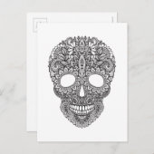 Inspirierter menschlicher Schädel Postkarte (Vorne/Hinten)