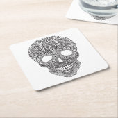 Inspirierter menschlicher Schädel Rechteckiger Pappuntersetzer (angewinkelt)