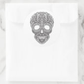 Inspirierter menschlicher Schädel Runder Aufkleber (Tasche)
