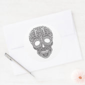 Inspirierter menschlicher Schädel Runder Aufkleber (Umschlag)