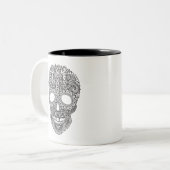 Inspirierter menschlicher Schädel Zweifarbige Tasse (Vorderseite Links)
