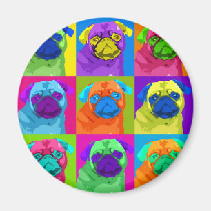 inspirierter Mops Magnet