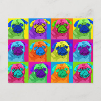 inspirierter Mops Postkarte