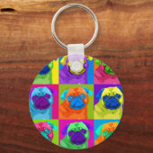 inspirierter Mops Schlüsselanhänger (Vorderseite)