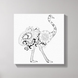Inspirierter Ostrich 6 Leinwanddruck