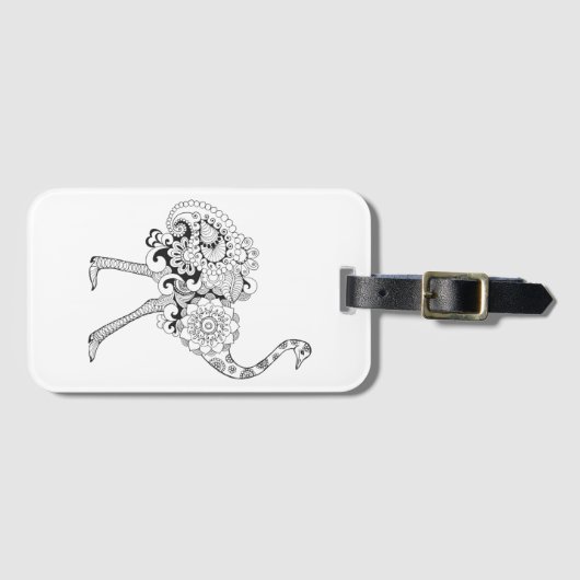 Inspirierter Ostrich Gepäckanhänger (Vorderseite (Horizontal))