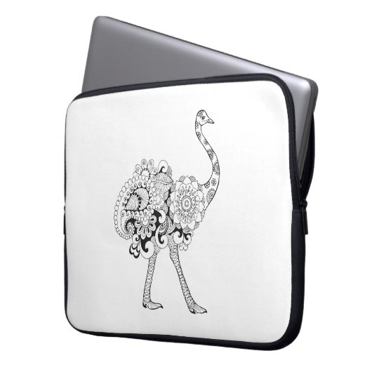 Inspirierter Ostrich Laptopschutzhülle (Vorderseite Links)
