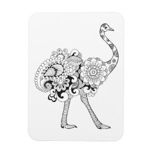 Inspirierter Ostrich Magnet