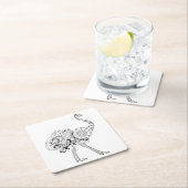 Inspirierter Ostrich Rechteckiger Pappuntersetzer (Vor Ort)