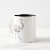 Inspirierter Ostrich Zweifarbige Tasse (Vorderseite Links)