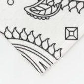 Inspirierter Paisley-Entwurf Fleecedecke (Ecke)