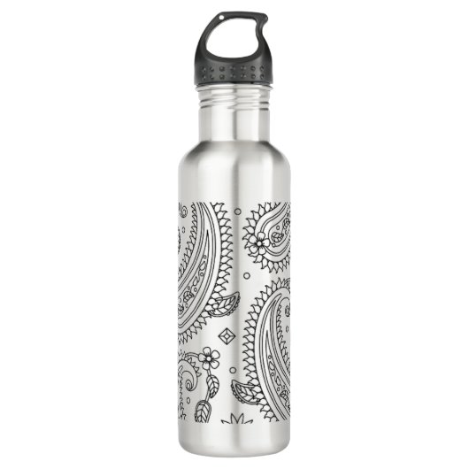 Inspirierter Paisley-Entwurf Trinkflasche (Vorderseite)