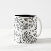 Inspirierter Paisley-Entwurf Zweifarbige Tasse (VorderseiteRechts)