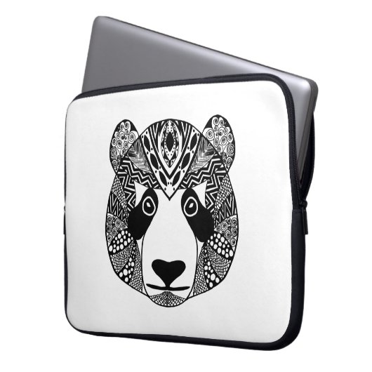 Inspirierter Panda Laptopschutzhülle (Vorderseite Links)