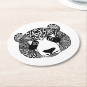 Inspirierter Panda Runder Pappuntersetzer (Angewinkelt)