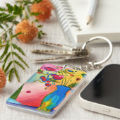 Inspirierter Peter Max Schlüsselkette Schlüsselanhänger (Vorderseite rechts)