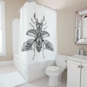 Inspirierter psychedelischer Hirsch-Käfer Duschvorhang (Beispiel)
