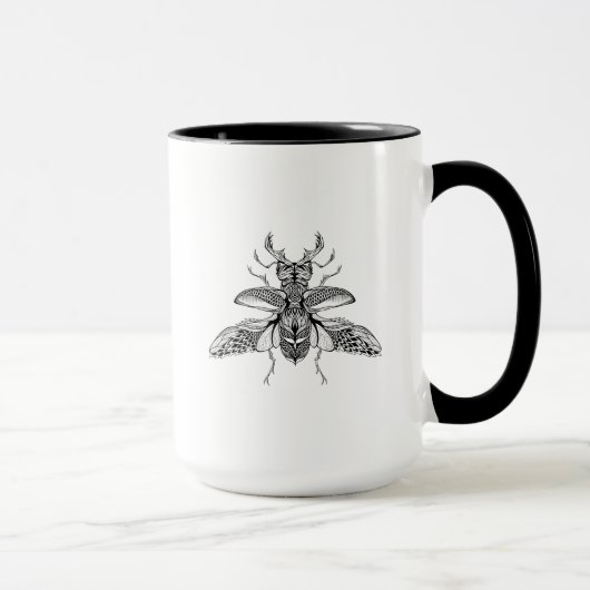 Inspirierter psychedelischer Hirsch-Käfer Tasse (Rechts)