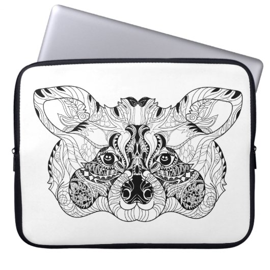 Inspirierter Raccoon Laptopschutzhülle (Vorderseite)