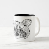 Inspirierter Raccoon Zweifarbige Tasse (VorderseiteRechts)