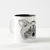 Inspirierter Raccoon Zweifarbige Tasse (Vorderseite Links)