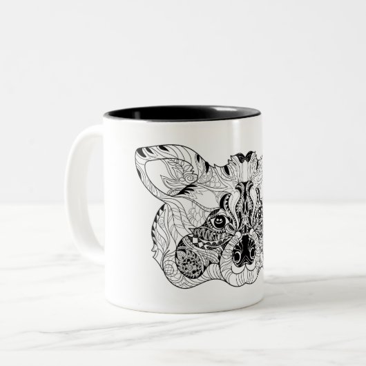 Inspirierter Raccoon Zweifarbige Tasse (Vorderseite Links)