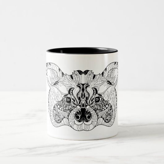 Inspirierter Raccoon Zweifarbige Tasse (Mittel)