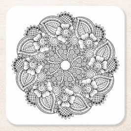 Inspirierter runder Entwurf Rechteckiger Pappuntersetzer