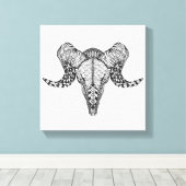 Inspirierter Schädel 6 Leinwanddruck (Insitu (Holzboden))