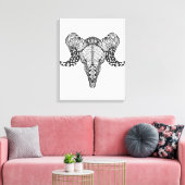 Inspirierter Schädel 6 Leinwanddruck (Insitu (Wohnzimmer))