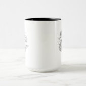 Inspirierter Schädel und Blumen Tasse (Zentrum)