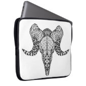 Inspirierter Schaf-Schädel Laptopschutzhülle (Vorne Rechts)