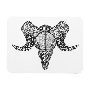 Inspirierter Schaf-Schädel Magnet
