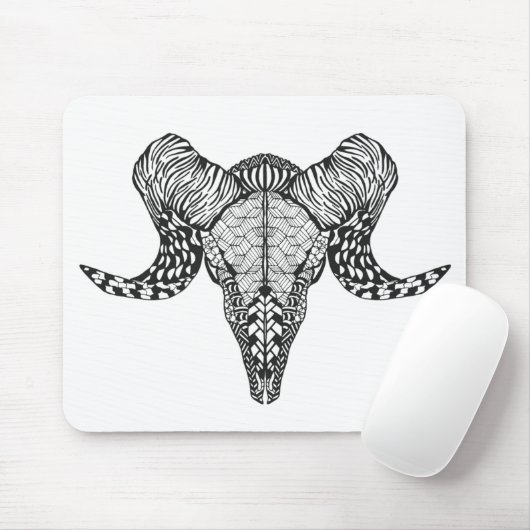 Inspirierter Schaf-Schädel Mousepad (Mit Mouse)