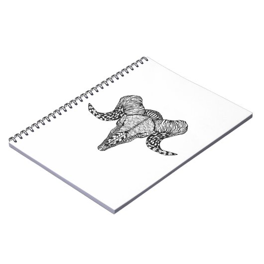 Inspirierter Schaf-Schädel Notizblock (Linke Seite)