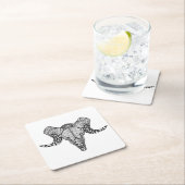 Inspirierter Schaf-Schädel Rechteckiger Pappuntersetzer (Vor Ort)