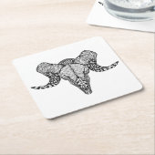 Inspirierter Schaf-Schädel Rechteckiger Pappuntersetzer (angewinkelt)