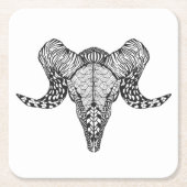 Inspirierter Schaf-Schädel Rechteckiger Pappuntersetzer (Vorderseite)