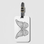 Inspirierter Schmetterling Gepäckanhänger (Vorderseite Vertikal)