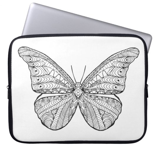 Inspirierter Schmetterling Laptopschutzhülle (Vorderseite)