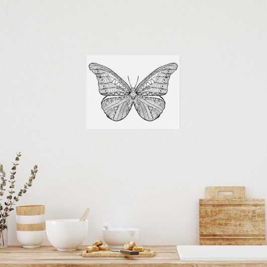 Inspirierter Schmetterling Poster (Küche)